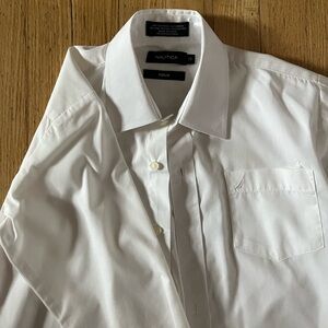 Nautica white button down dress shirt